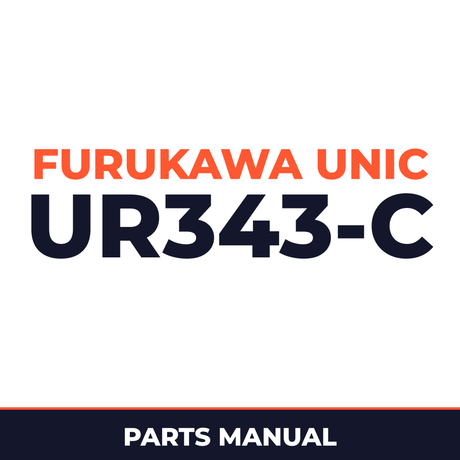 Furukawa Unic UR343-C Series Hydraulic Crane Parts Manual