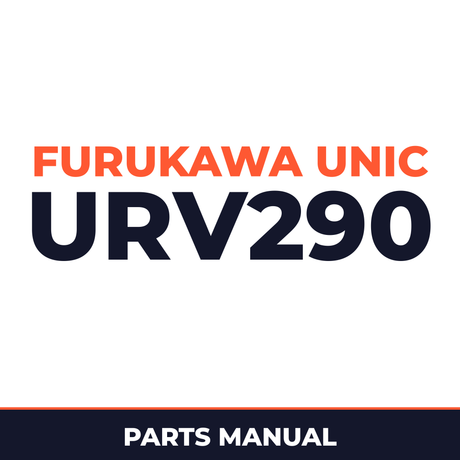 Furukawa Unic URV290 Series Hydraulic Crane Parts Manual
