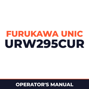 Furukawa Unic URW295CUR Series Hydraulic Crane Operation And Maintenance Manual