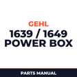 Gehl 1639 / 1649 Power Box Self-Propelled Paver Illustrated Master Parts List Manual !