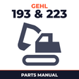 GEHL 193 & 223 Compact Excavator Parts Manual IPL