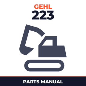 GEHL 223 Compact Excavator Parts Part Manual