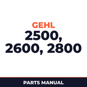 Gehl 2500 2600 2800 Quick Wrap Machine Parts Manual