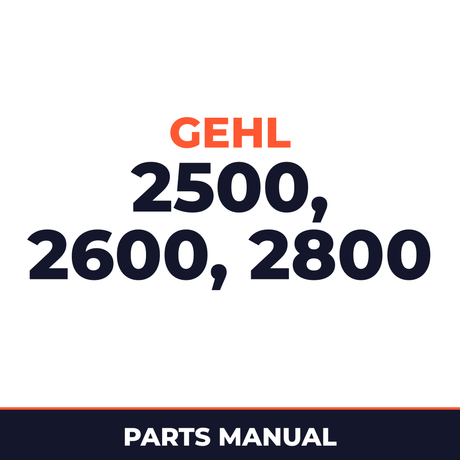 Gehl 2500 2600 2800 Quick Wrap Machine Parts Manual
