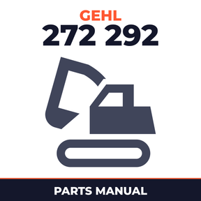 GEHL 272 292 Mini-excavator Parts Part Manual IPL