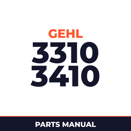 GEHL 3310 3410 SKID Loader Parts Part IPL Manual