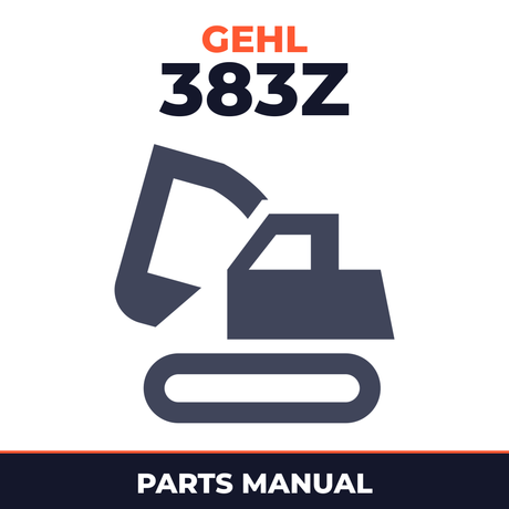 Gehl 383Z Compact Excavator Illustrated Master Parts List Manual ! (Beginning SN: AE00465)