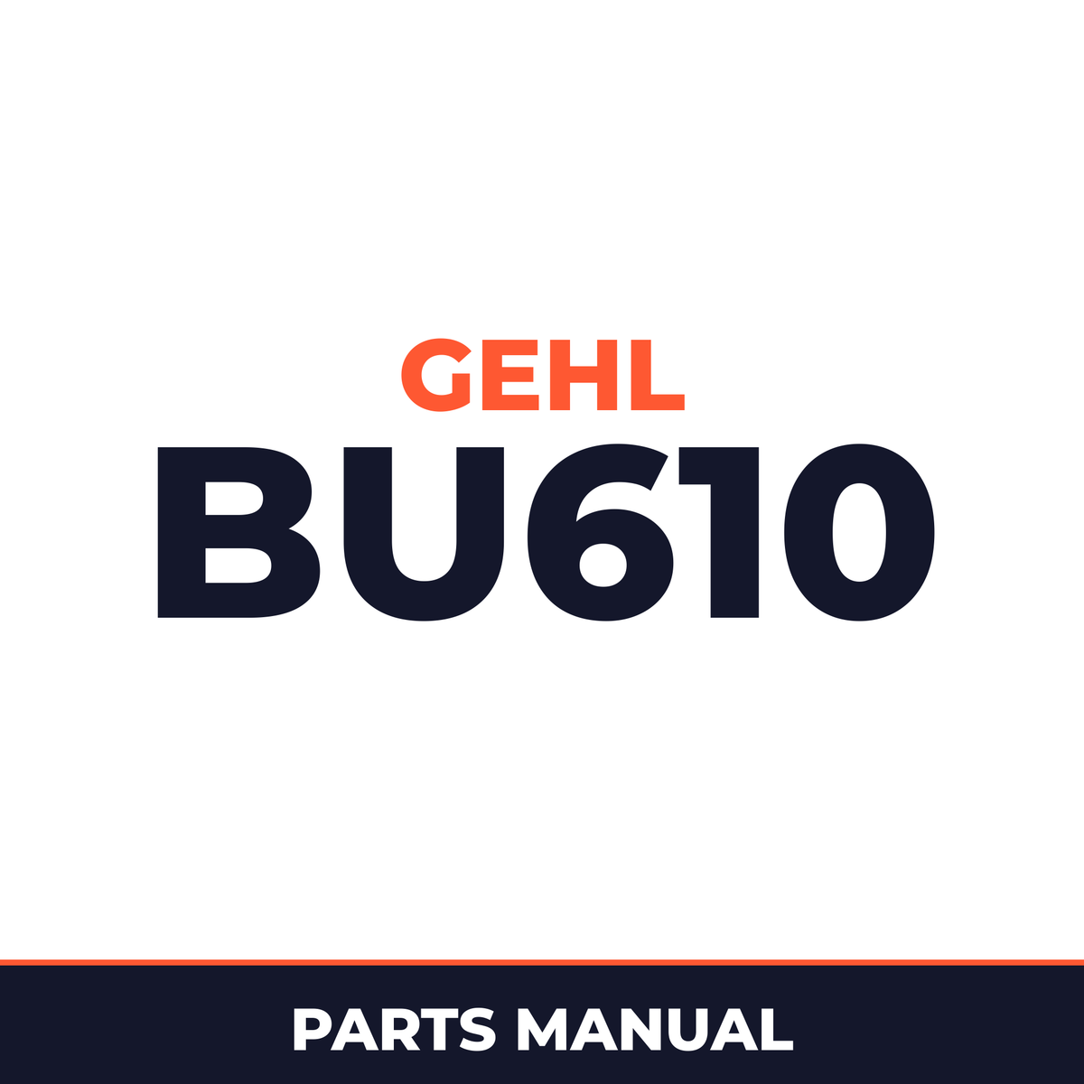 Gehl BU610 Forage Box Machine Parts Manual