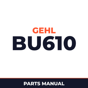 Gehl BU610 Forage Box Machine Parts Manual