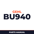 Gehl BU940 Forage Box Machine Parts Manual