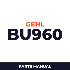Gehl BU960 Forage Box Machine Parts Manual