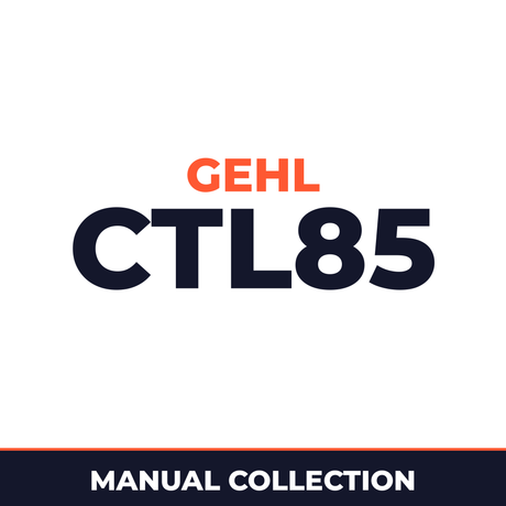 Gehl ctl85 parts manual and operators manual. 2 x manuals