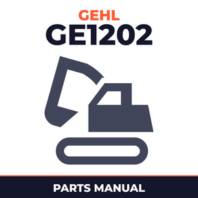 Gehl GE1202 Compact Excavator Illustrated Master Parts List Manual Form No.908171