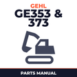 Gehl GE353 & 373 Compact Excavators Illustrated Master Parts List Manual ! (Form No.909787)
