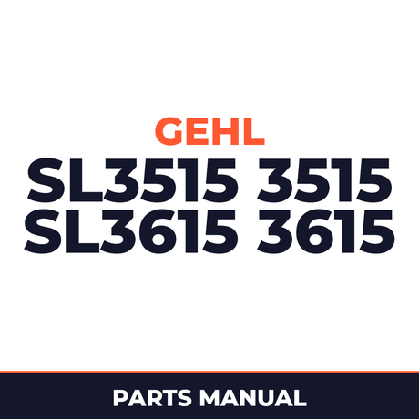 GEHL SL3515 3515 SL3615 3615 Parts Part IPL Manual