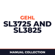 Gehl SL3725 and SL3825 parts & operators manual. 2 x manuals