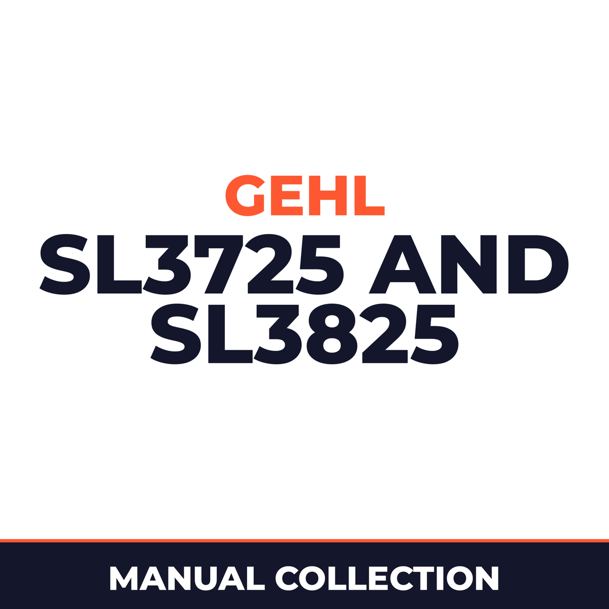 Gehl SL3725 and SL3825 parts & operators manual. 2 x manuals