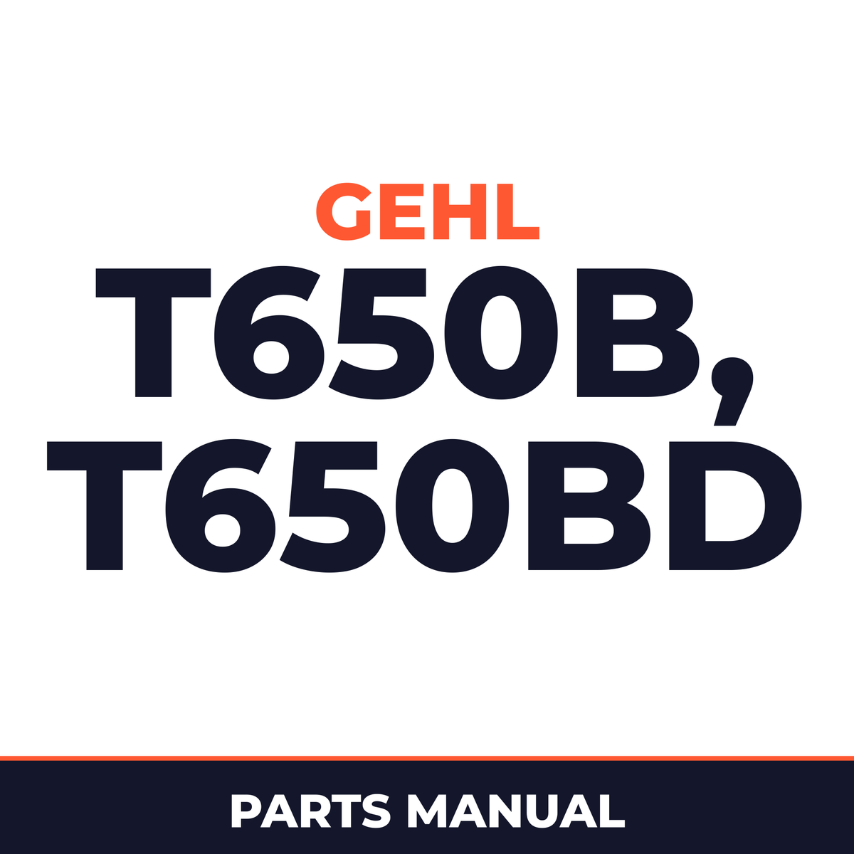 Gehl T650B T650BD Asphalt Paver Parts Manual