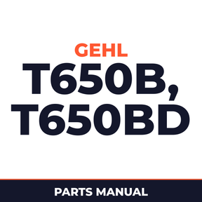 Gehl T650B T650BD Asphalt Paver Parts Manual
