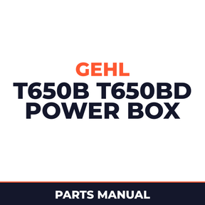 Gehl T650B T650BD Power Box Self-Propelled Paver Illustrated Master Parts List Manual !