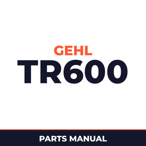 Gehl TR600 Two Row Attachment Hay Tool Parts Manual