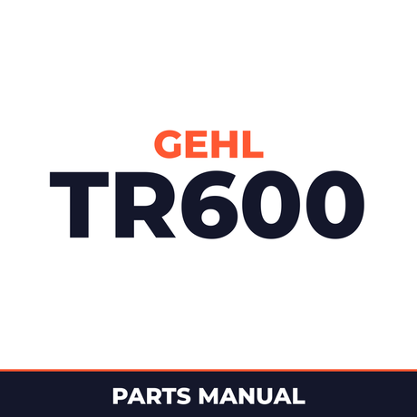 Gehl TR600 Two Row Attachment Hay Tool Parts Manual