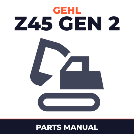 Gehl Z45 GEN 2 Compact Excavator Parts Manual