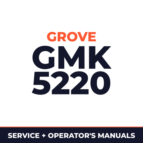 Grove GMK 5220 Crane Operation Maintenance Service Manual Supplement