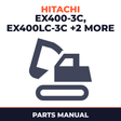 HITACHI EX400-3C EX400LC-3C EX400H-3C EX400LCH-3C Excavator EQUIPMENT Parts Catalog Manual