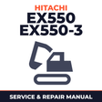 HITACHI EX550 EX550-3 Excavator Workshop Service Manual