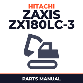 HITACHI ZAXIS ZX180LC-3 Excavator EQUIPMENT COMPONENTS Parts Catalog Manual