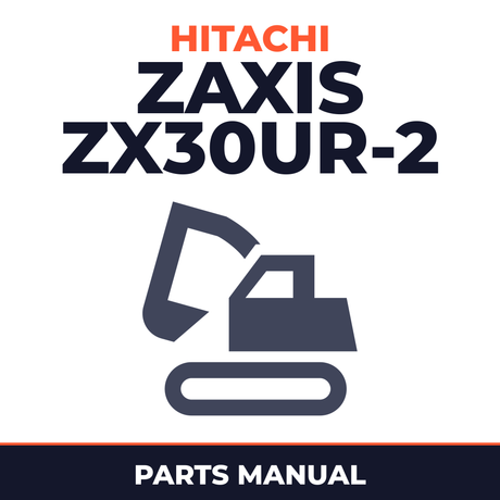 HITACHI ZAXIS ZX30UR-2 Excavator EQUIPMENT COMPONENTS Parts Catalog Manual