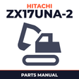HITACHI ZX17UNA-2 Excavator Parts Catalog Manual ( Serial Number: 220001 and up )