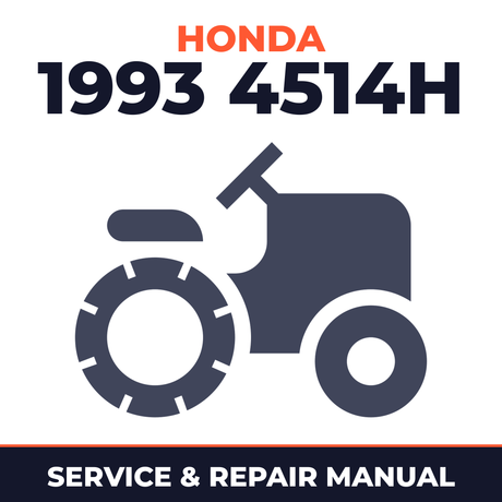 Honda 1993 4514H Lawn Tractor Service & Repair Manual