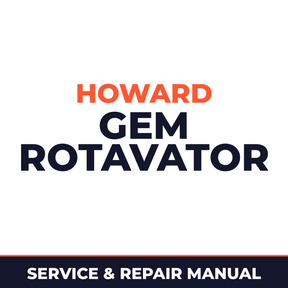 Howard Gem Rotavator Machine Service & Repair Manual
