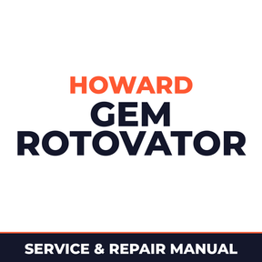 Howard Gem Rotovator Machine Service & Repair Manual