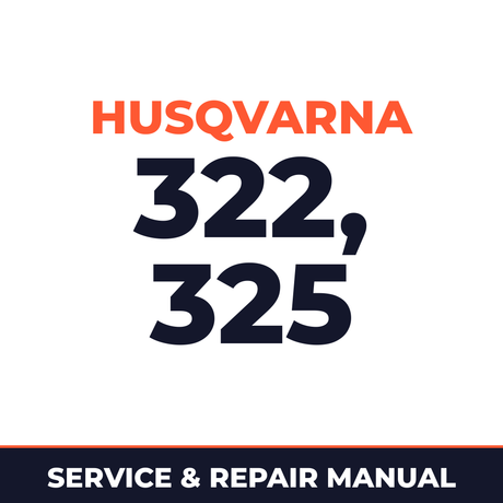 Husqvarna 322 325 Brush cutters Trimmers Pruners Hedge Supplement Service & Repair Manual