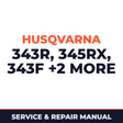 Husqvarna 343R 345RX 343F 345FX 345FXT Brushcutter Trimmer Service & Repair Manual