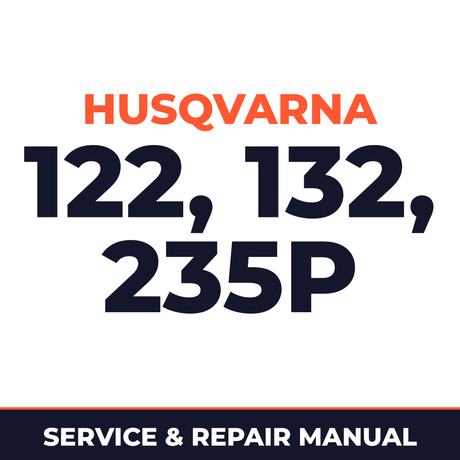 Husqvarna Brush Cutters Trimmers Pruners 122 132 Mondo 235P Service & Repair Manual