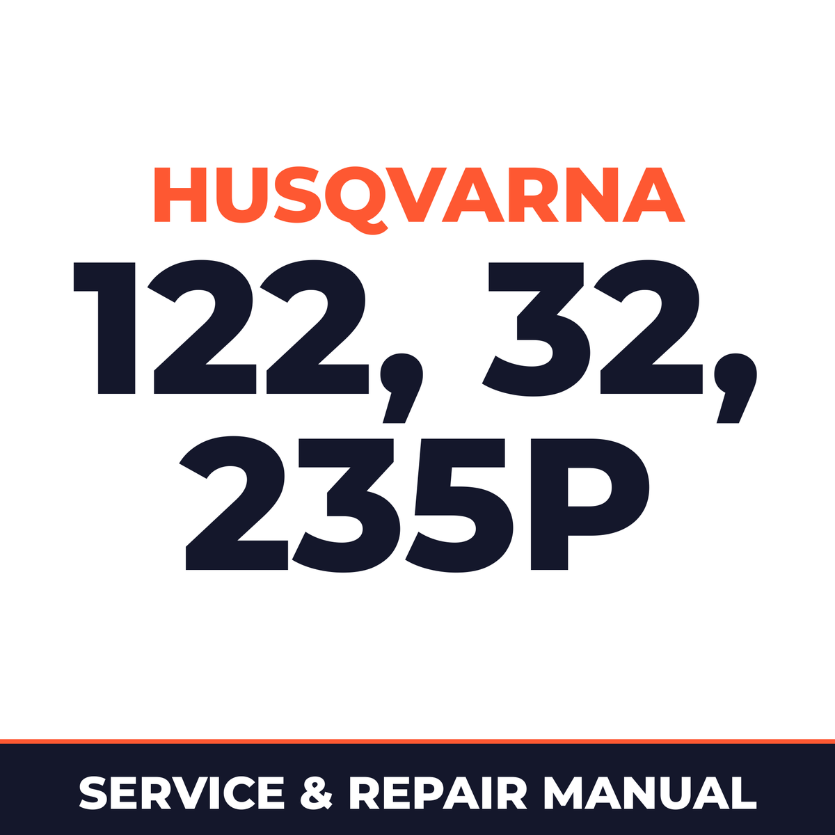 Husqvarna Brush Cutters Trimmers Pruners 122 32 Mondo 235P Service & Repair Manual