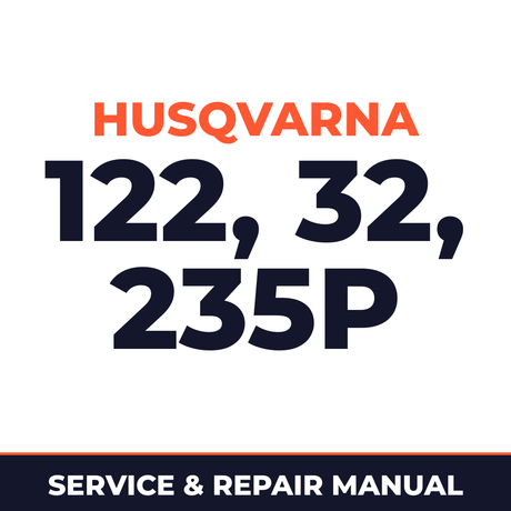 Husqvarna Brush Cutters Trimmers Pruners 122 32 Mondo 235P Service & Repair Manual