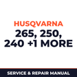 Husqvarna Brush Cutters Trimmers Pruners 265 250 240 245 Service & Repair Manual