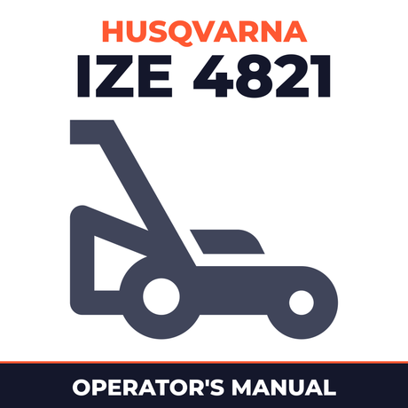 Husqvarna iZE 4821 Lawn Mower Operator's Manual