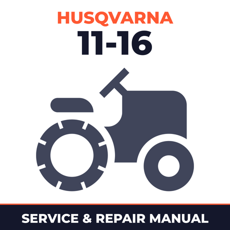 Husqvarna Ride Mower Rider 11-16 Service & Repair Manual