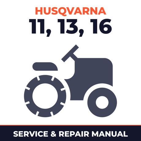 Husqvarna Rider 11 13 16 mower Service & Repair Manual