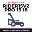 Husqvarna Rider15v2 Pro 15 18 mower Service & Repair Manual