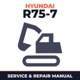Hyundai Mini Excavator Robex R75-7* Factory Service / Repair/ Workshop Manual !