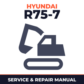 Hyundai Mini Excavator Robex R75-7* Factory Service / Repair/ Workshop Manual !