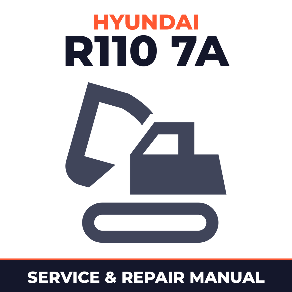 Hyundai R110 7a Crawler Excavator Service Repair Manual