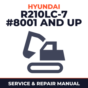 Hyundai R210LC-7 (#8001 and Up) Crawler Excavator Service Repair Manual